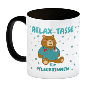 Relax Tasse für Pflegerinnen Kaffeebecher mit süßem Bären-Motiv