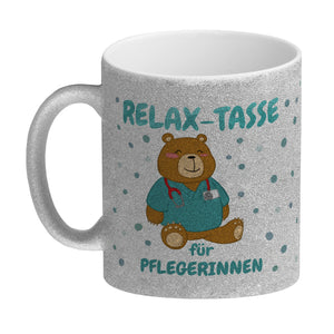 Relax Tasse für Pflegerinnen Kaffeebecher mit süßem Bären-Motiv