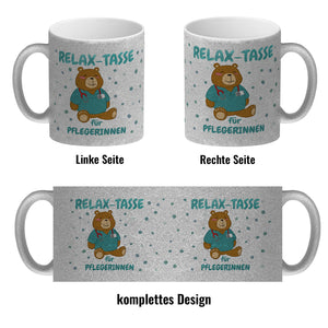 Relax Tasse für Pflegerinnen Kaffeebecher mit süßem Bären-Motiv