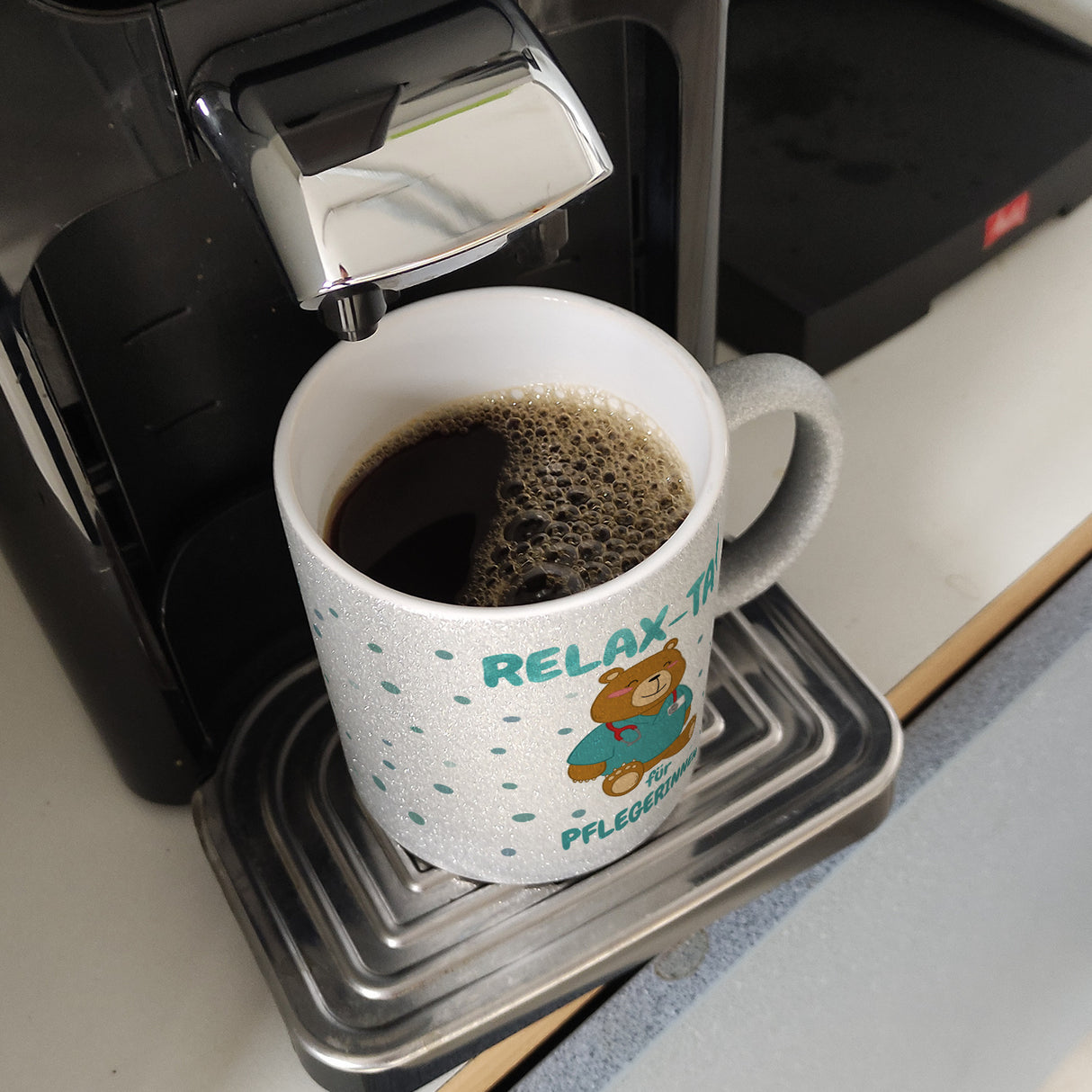 Relax Tasse für Pflegerinnen Kaffeebecher mit süßem Bären-Motiv