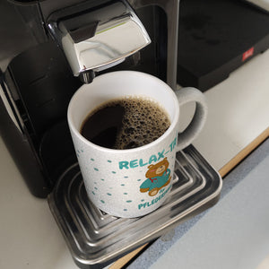 Relax Tasse für Pflegerinnen Kaffeebecher mit süßem Bären-Motiv