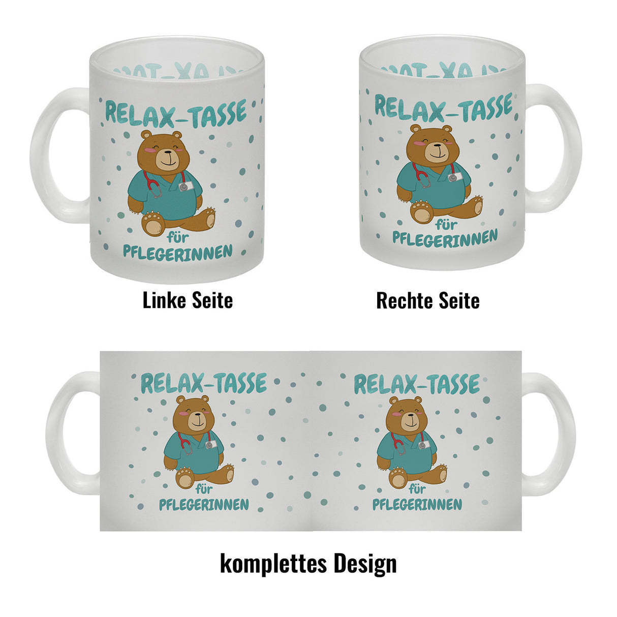 Relax Tasse für Pflegerinnen Kaffeebecher mit süßem Bären-Motiv