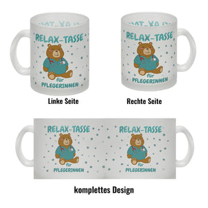 Relax Tasse für Pflegerinnen Kaffeebecher mit süßem Bären-Motiv