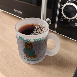 Relax Tasse für Pflegerinnen Kaffeebecher mit süßem Bären-Motiv