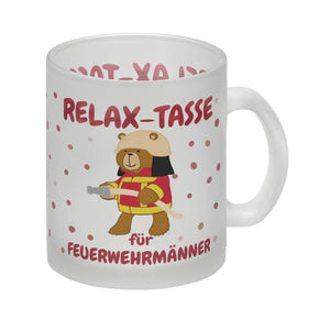 Relax Tasse für Feuerwehrmänner Kaffeebecher mit coolem Bären-Motiv