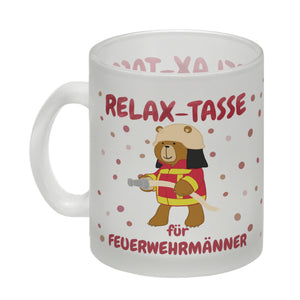 Relax Tasse für Feuerwehrmänner Kaffeebecher mit coolem Bären-Motiv