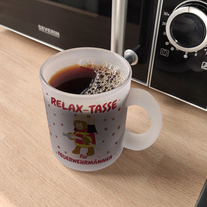 Relax Tasse für Feuerwehrmänner Kaffeebecher mit coolem Bären-Motiv