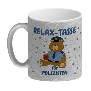 Relax Tasse für Polizisten Kaffeebecher mit hübschem Bär-Motiv
