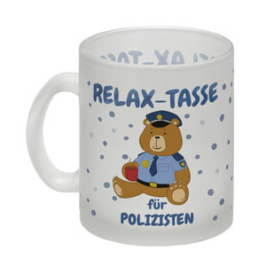 Relax Tasse für Polizisten Kaffeebecher mit hübschem Bär-Motiv