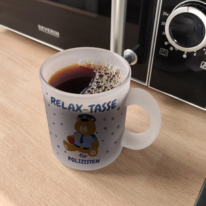 Relax Tasse für Polizisten Kaffeebecher mit hübschem Bär-Motiv