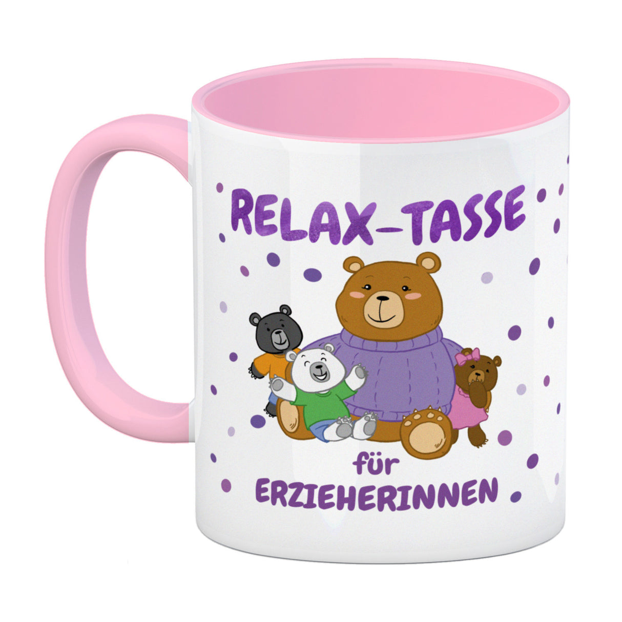 Relax Tasse für Erzieherinnen Kaffeebecher mit süßem Bär-Motiv