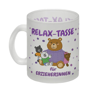 Relax Tasse für Erzieherinnen Kaffeebecher mit süßem Bär-Motiv