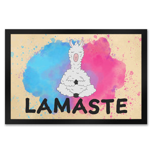 Lamaste Fußmatte mit Lama in Meditation