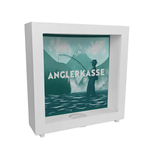 Anglerkasse Spardose mit Anglermotiv für Angler