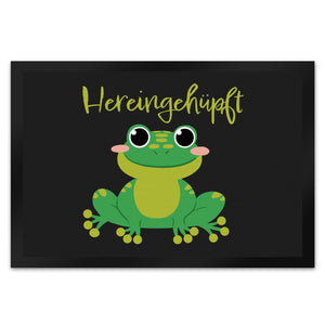 Hereingehüpft Fußmatte mit süßem Frosch