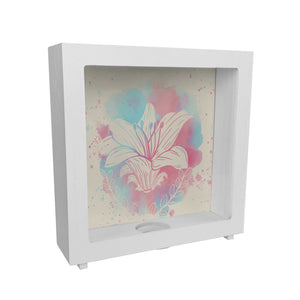 Spardose mit Blumenmotiv in Wasserfarbenoptik