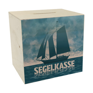 Segelkasse Spardose mit Segelschiff