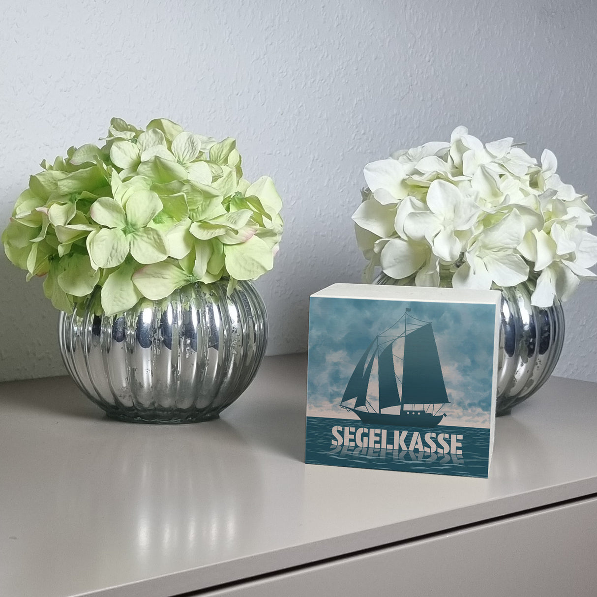 Segelkasse Spardose mit Segelschiff