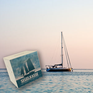 Segelkasse Spardose mit Segelschiff