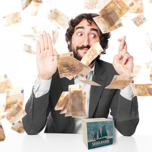Segelkasse Spardose mit Segelschiff