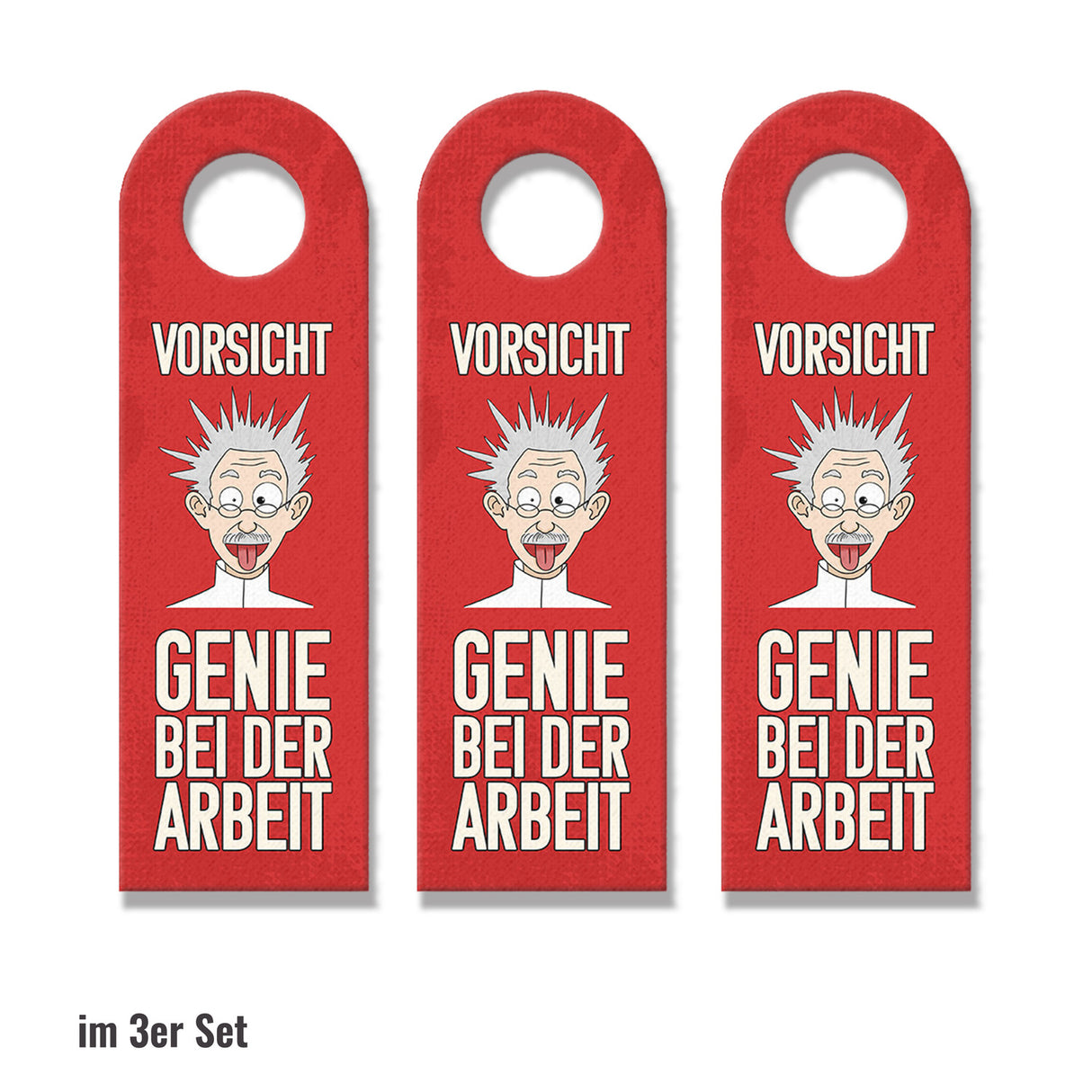 Vorsicht Genie bei der Arbeit Türhänger