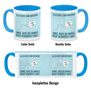 Danke, dass du damals nicht verhütet hast Kaffeebecher zum Vatertag