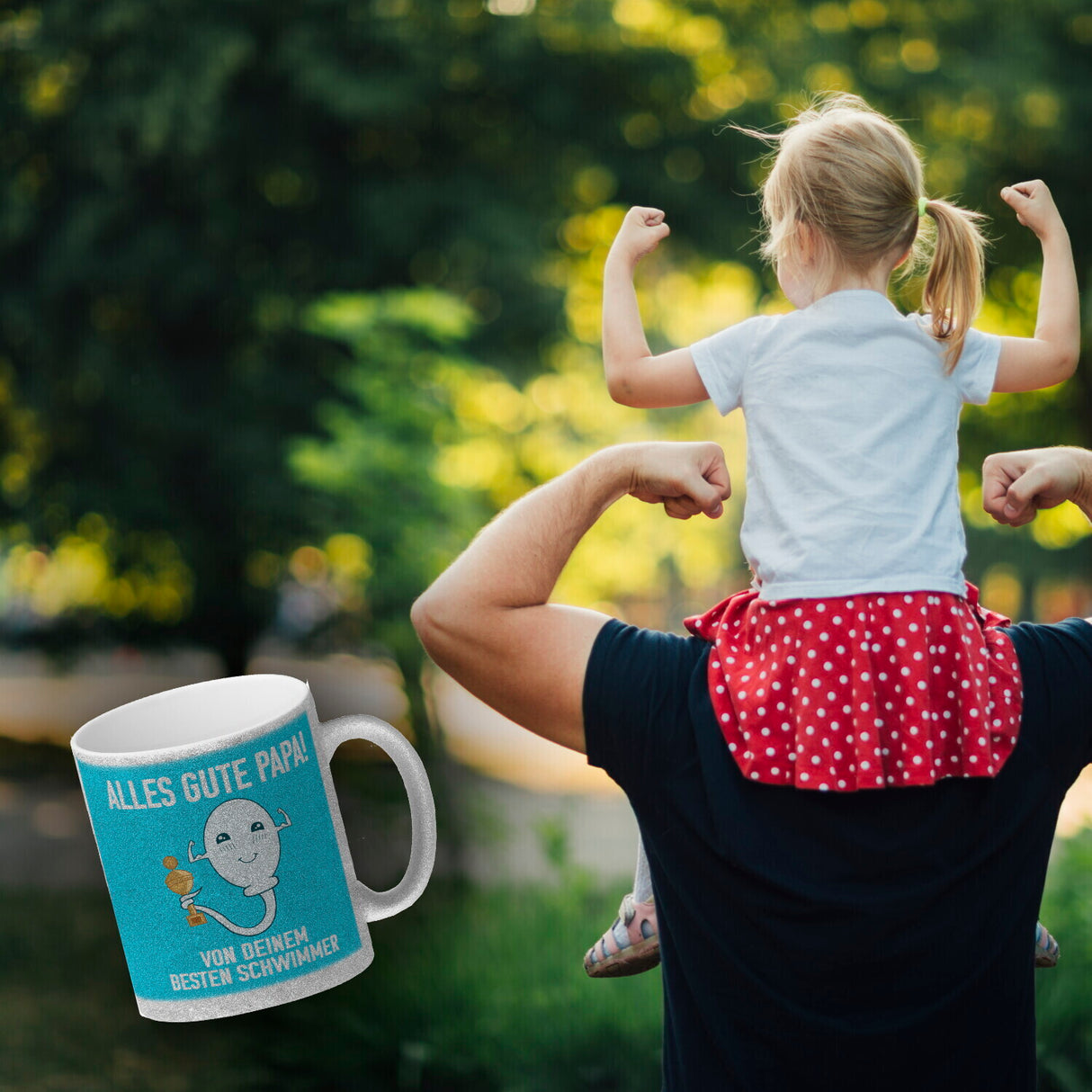 Alles gute Papa von {deinem besten Schwimmer} Kaffeebecher zum Vatertag