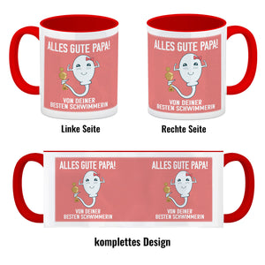 Alles gute Papa von {deinem besten Schwimmer} Kaffeebecher zum Vatertag