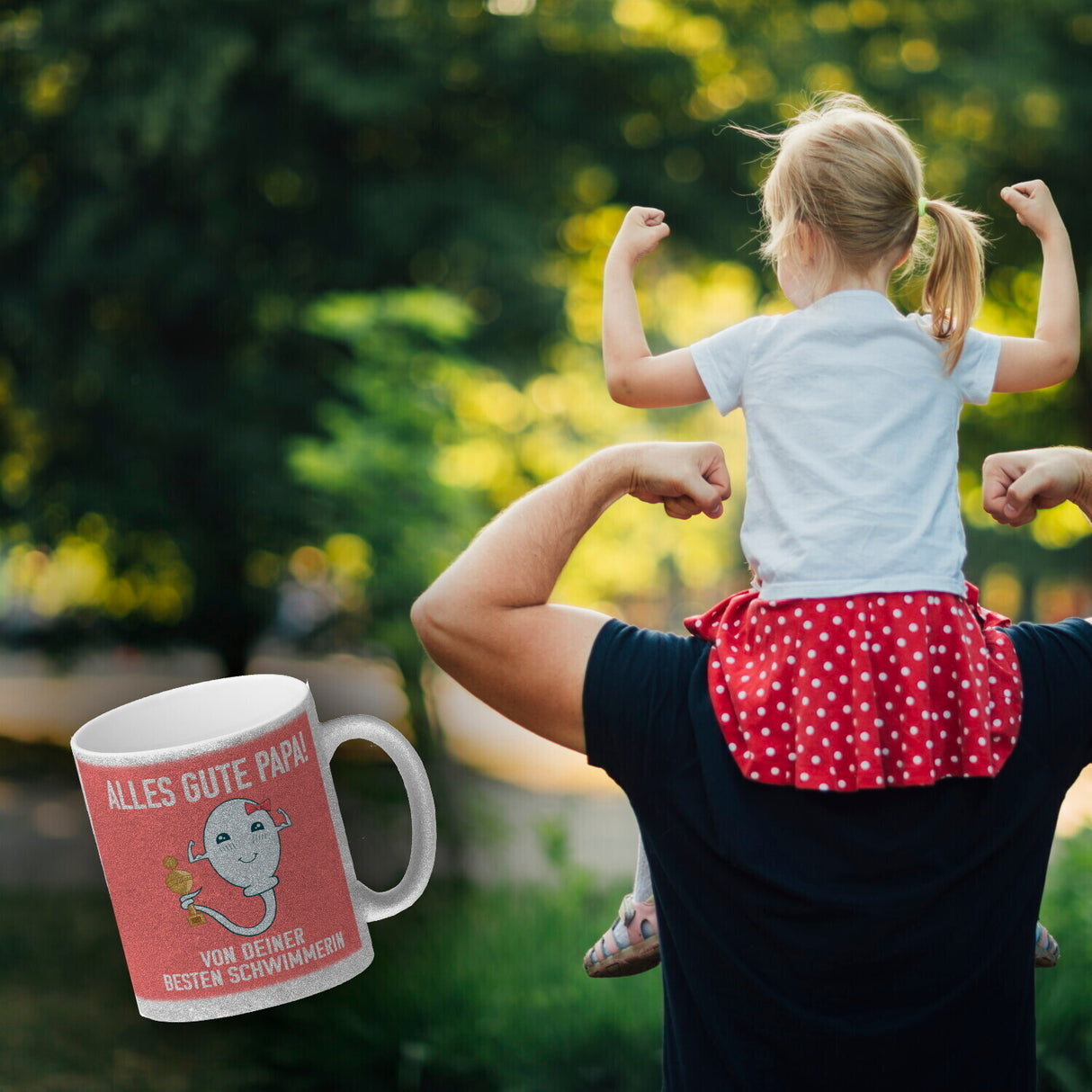 Alles gute Papa von {deinem besten Schwimmer} Kaffeebecher zum Vatertag