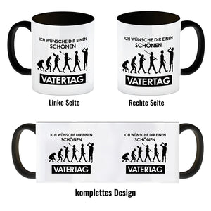 Ich wünsche dir einen schönen Vatertag Kaffeebecher Evolution des Menschen