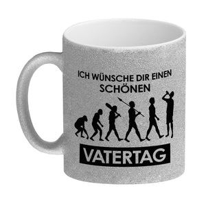 Ich wünsche dir einen schönen Vatertag Kaffeebecher Evolution des Menschen