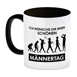 Ich wünsche dir einen schönen Männertag Kaffeebecher Evolution des Menschen