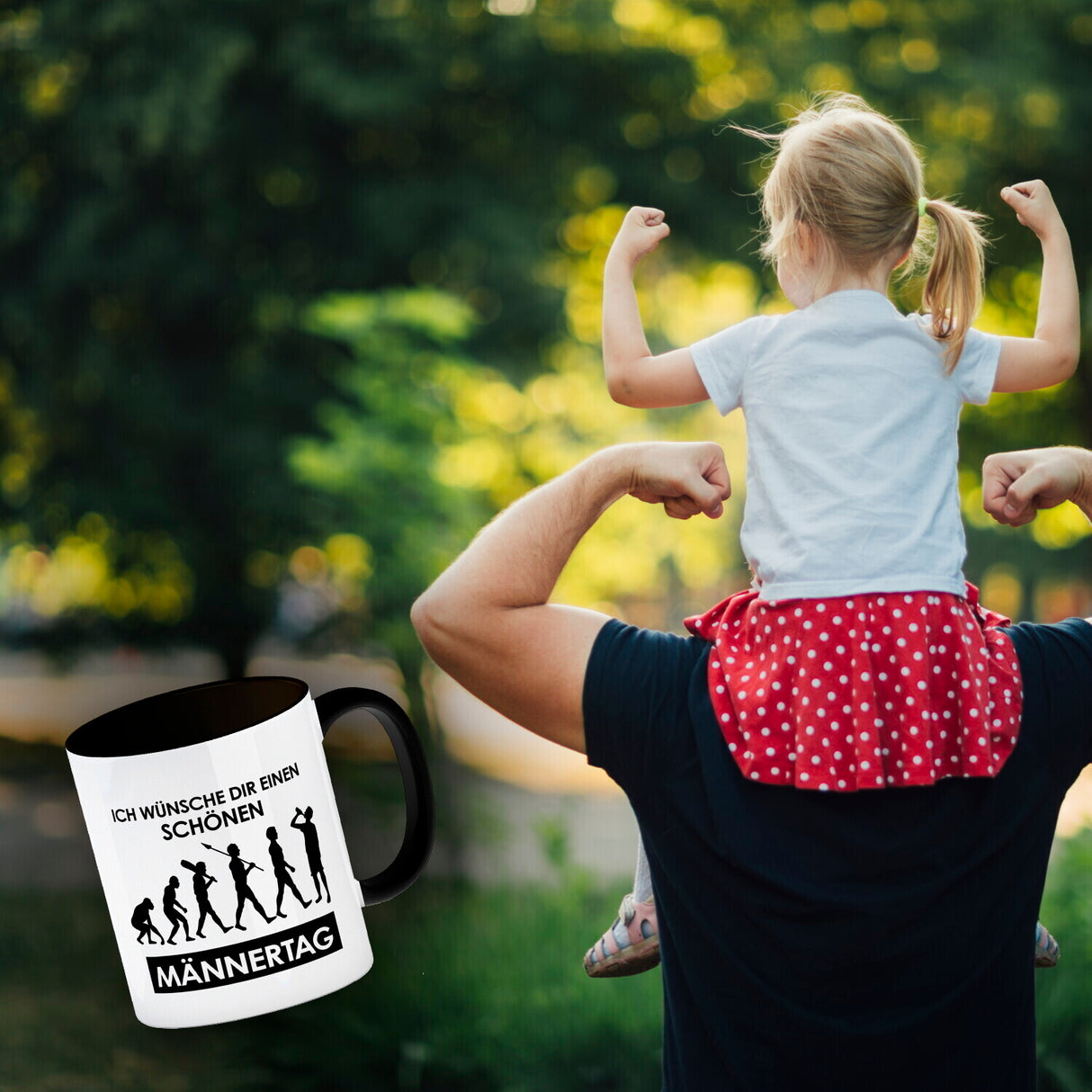 Ich wünsche dir einen schönen Männertag Kaffeebecher Evolution des Menschen
