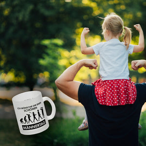 Ich wünsche dir einen schönen Männertag Kaffeebecher Evolution des Menschen