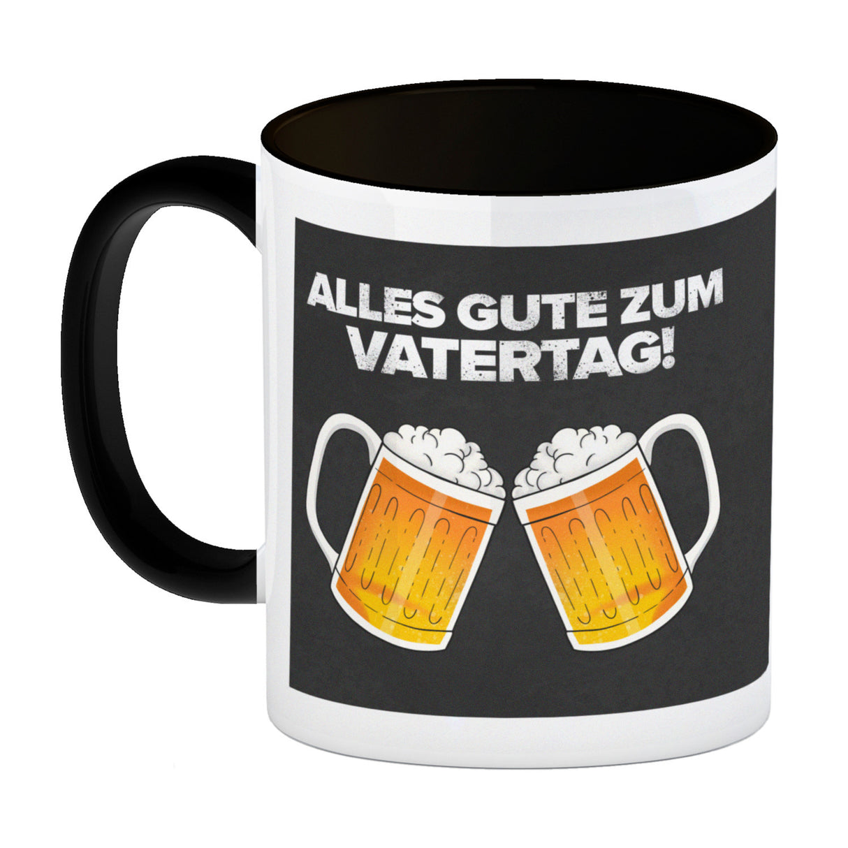 Alles gute zum Vatertag Kaffeebecher mit prostenden Bierkrügen