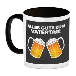 Alles gute zum Vatertag Kaffeebecher mit prostenden Bierkrügen