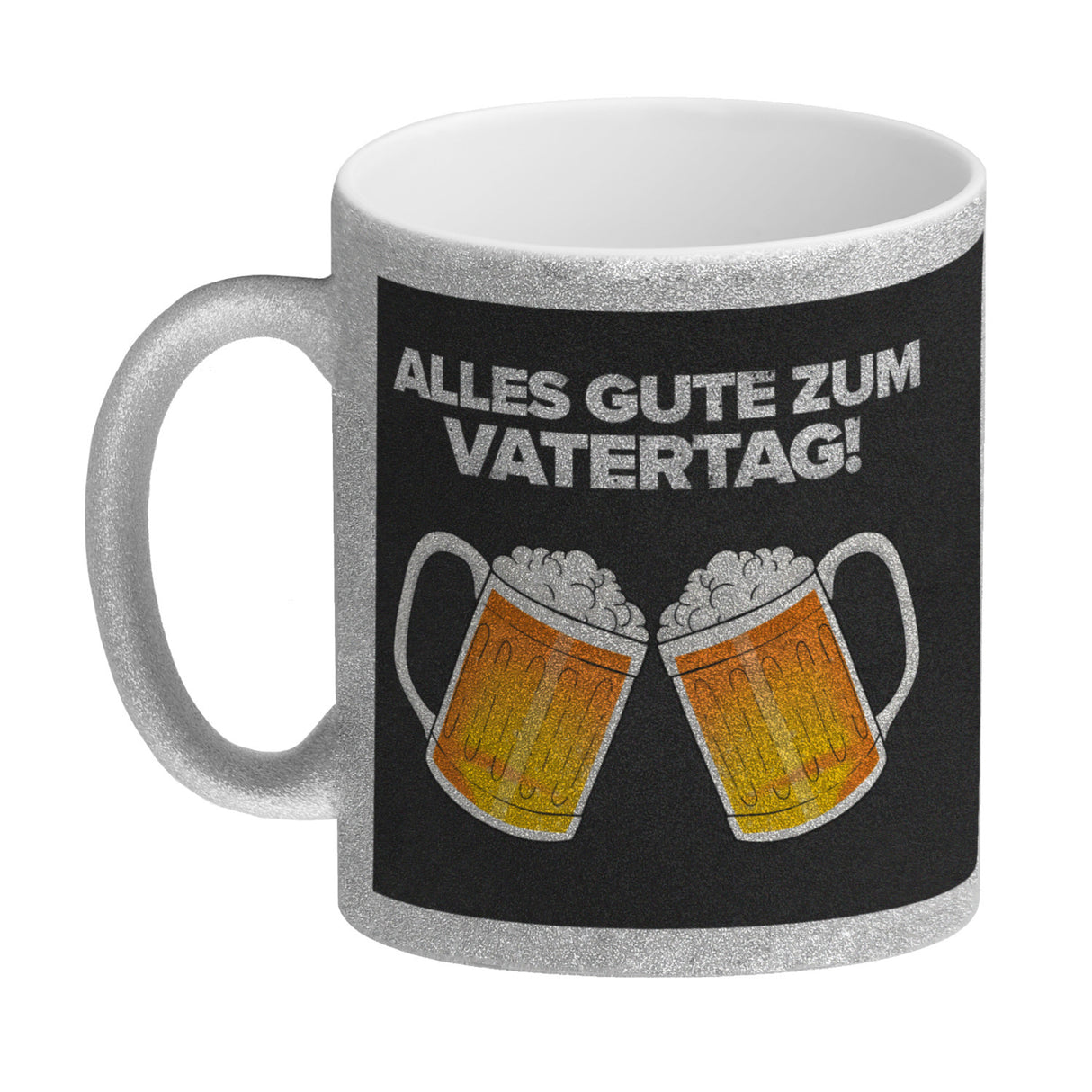 Alles gute zum Vatertag Kaffeebecher mit prostenden Bierkrügen