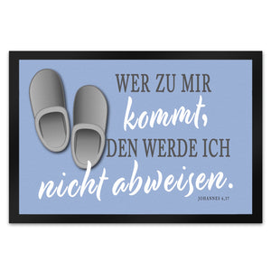 Fußmatte mit Bibelvers aus dem Johannes Evangelium