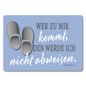 Fußmatte mit Bibelvers aus dem Johannes Evangelium
