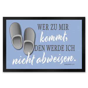 Fußmatte mit Bibelvers aus dem Johannes Evangelium