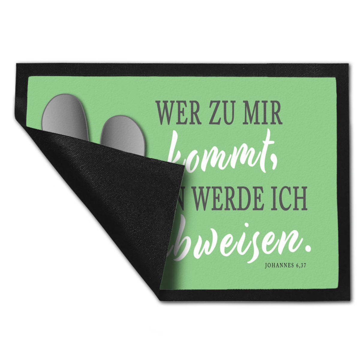 Fußmatte mit Bibelvers aus dem Johannes Evangelium