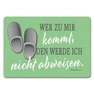 Fußmatte mit Bibelvers aus dem Johannes Evangelium