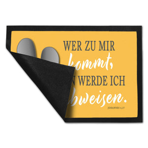 Fußmatte mit Bibelvers aus dem Johannes Evangelium