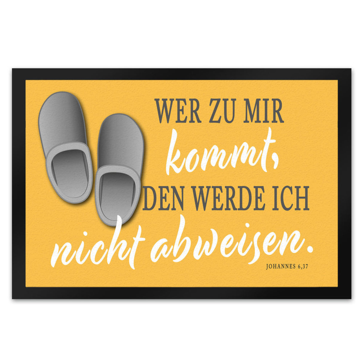 Fußmatte mit Bibelvers aus dem Johannes Evangelium