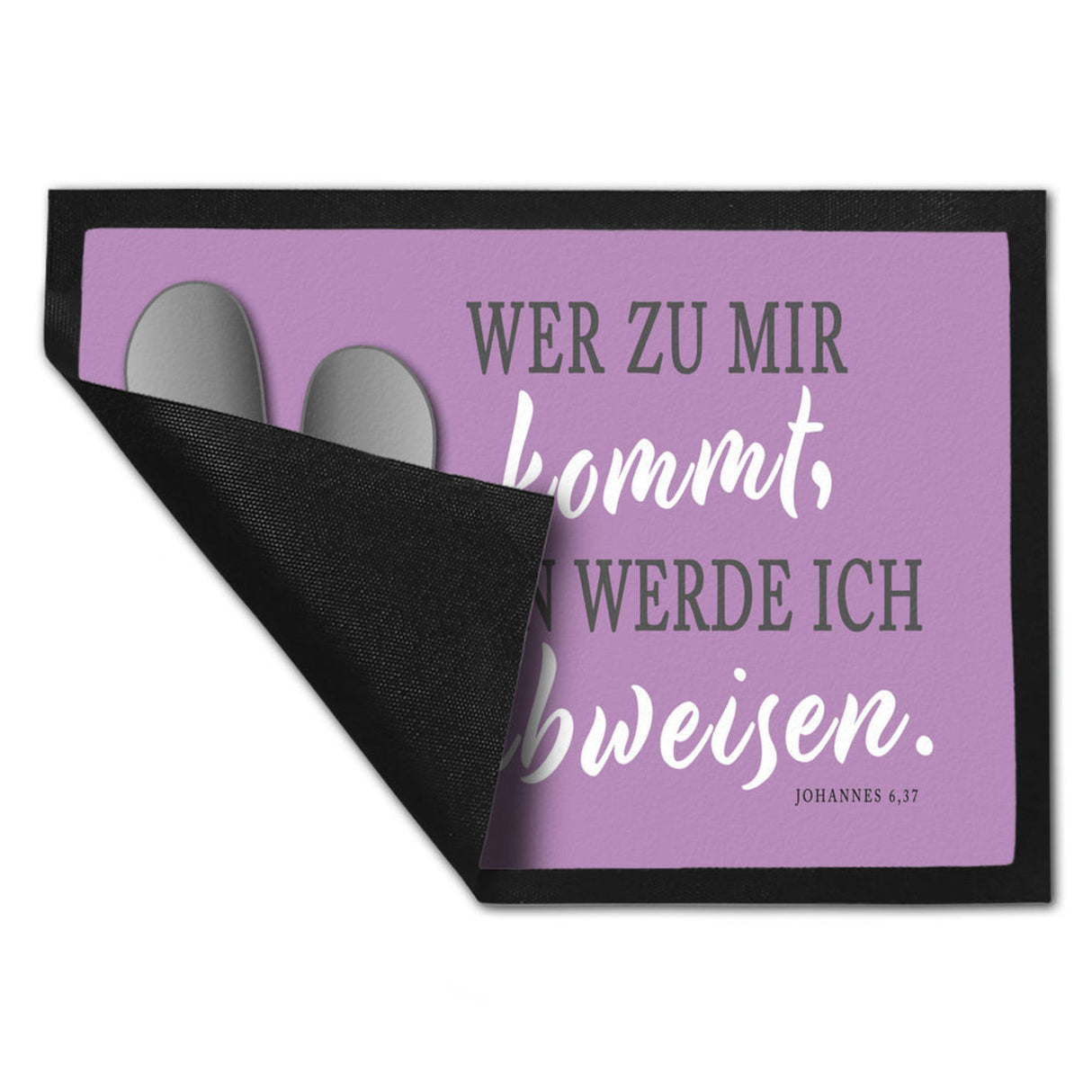 Fußmatte mit Bibelvers aus dem Johannes Evangelium