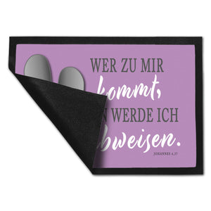 Fußmatte mit Bibelvers aus dem Johannes Evangelium