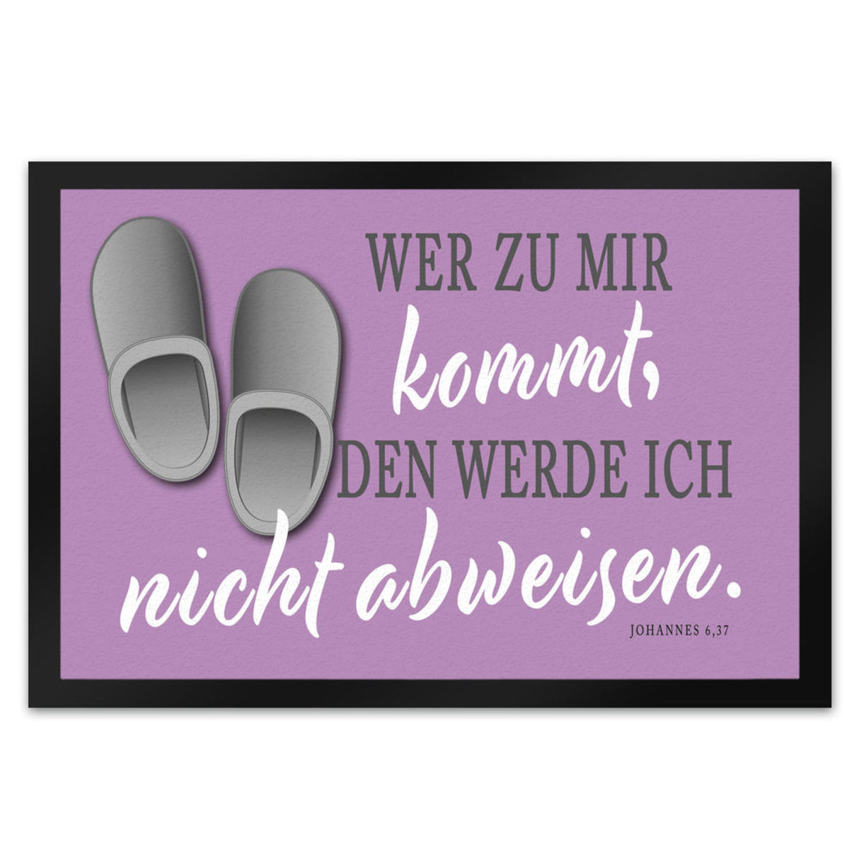 Fußmatte mit Bibelvers aus dem Johannes Evangelium