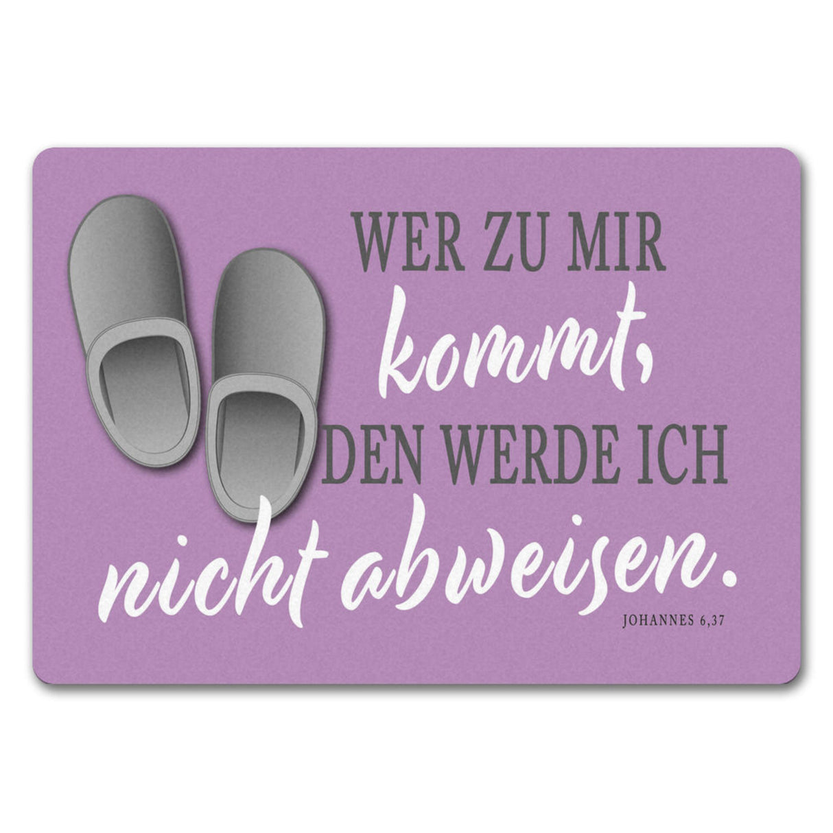 Fußmatte mit Bibelvers aus dem Johannes Evangelium