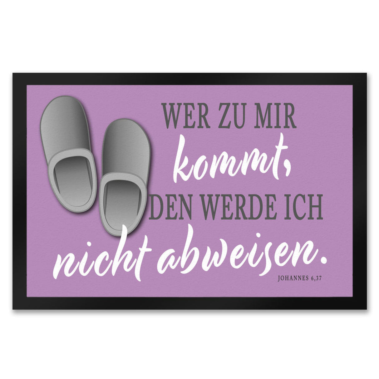 Fußmatte mit Bibelvers aus dem Johannes Evangelium