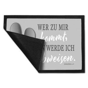Fußmatte mit Bibelvers aus dem Johannes Evangelium
